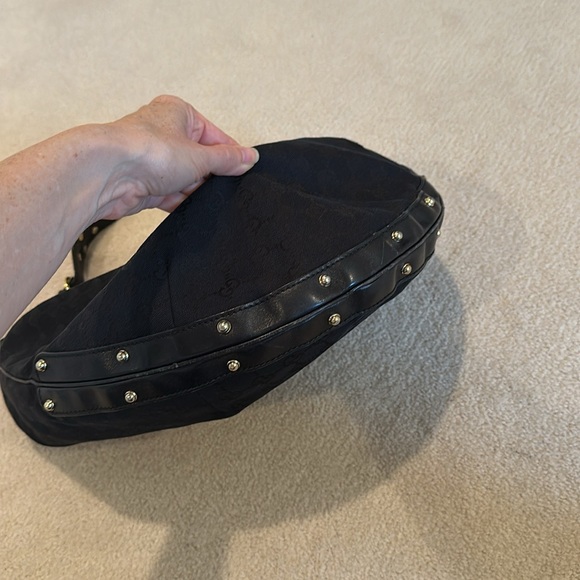 Gucci black fabric studded hobo bag - Picture 5 of 6